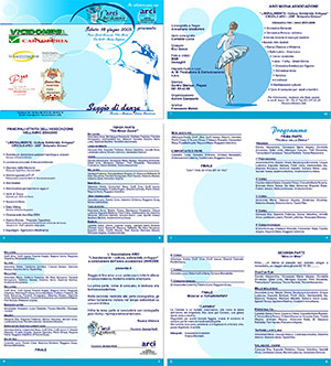 Opuscolo programma saggio danza fine anno 2005