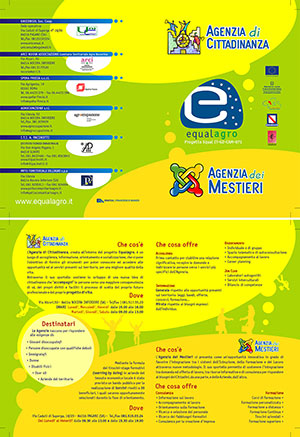 Brochure informativa su Agenzia di Cittadinanza e Agenzia dei Mestieri