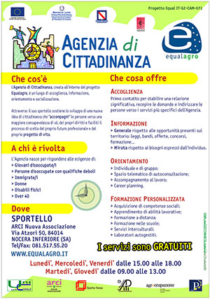 Volantino informativo Agenzia di Cittadinanza