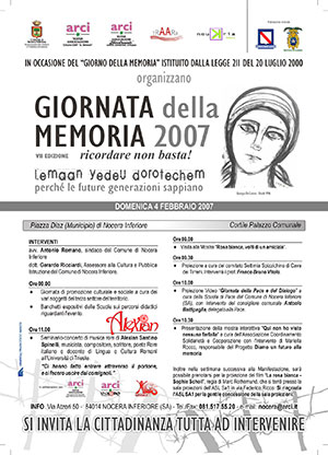 Locandina Ed. 2007 Giornata della Memoria