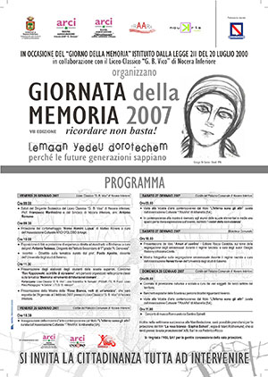 Manifesto Ed. 2007 Giornata della Memoria
