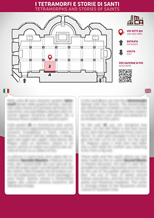 Pannello bilingue sui Tetramorfi