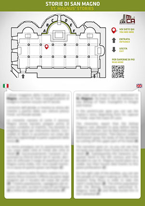 Pannello bilingue sulle storie di San Magno