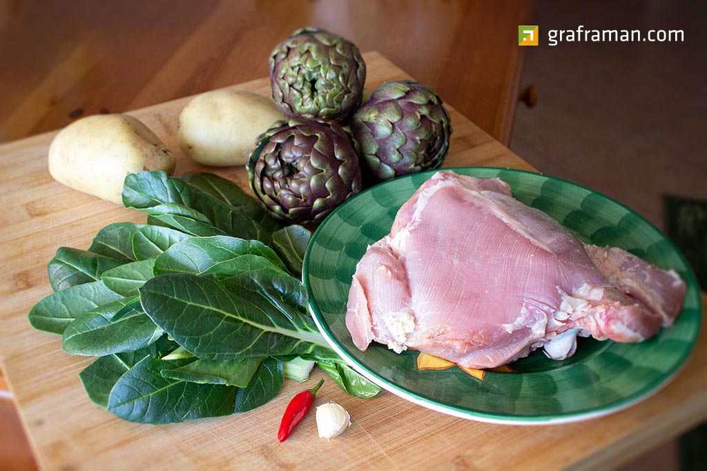 Arrosto di tacchino ripieno di carciofi