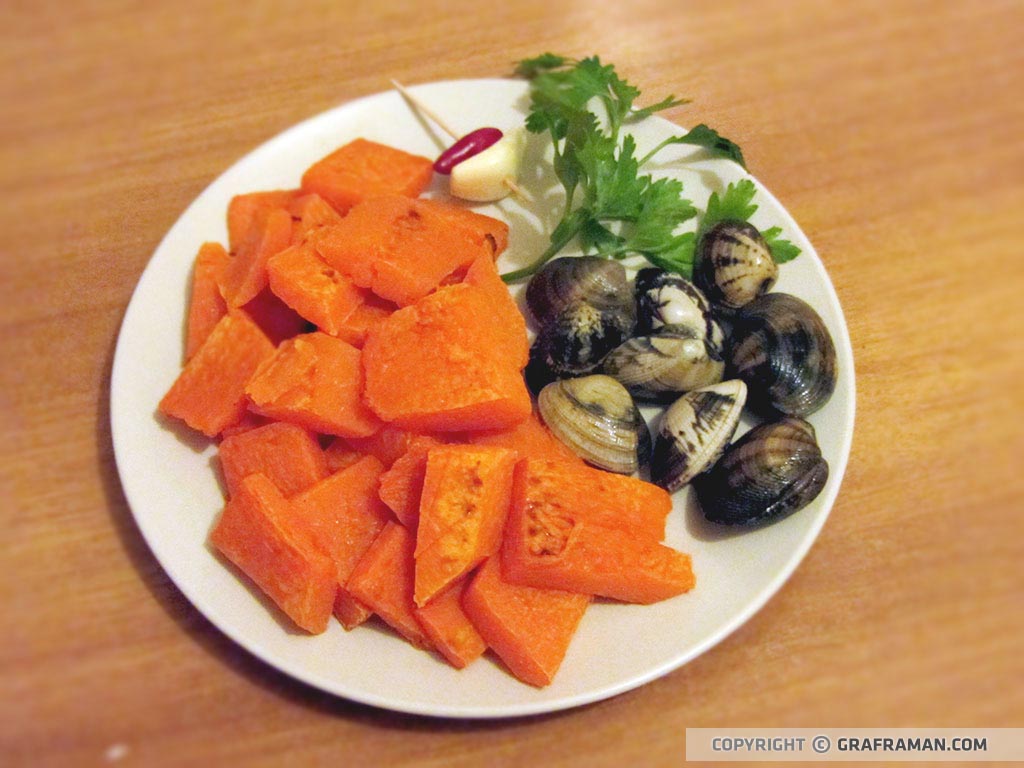 Fusilli con zucca e vongole