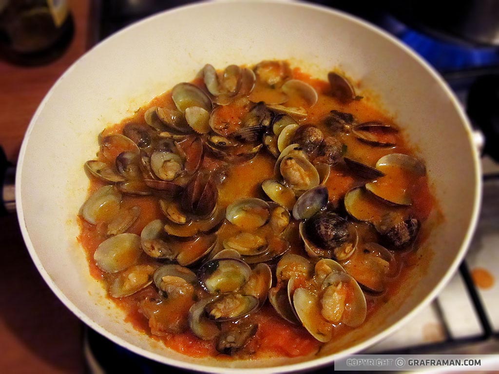 Fusilli con zucca e vongole