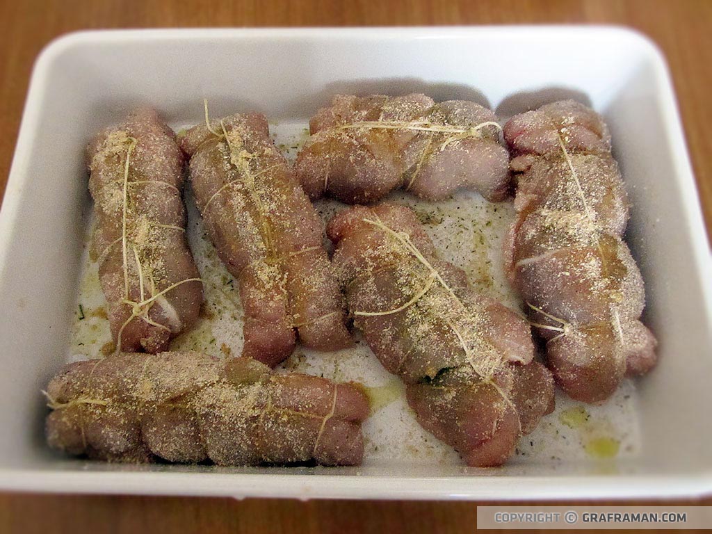 Involtini di tacchino con salsiccia e cime di rapa