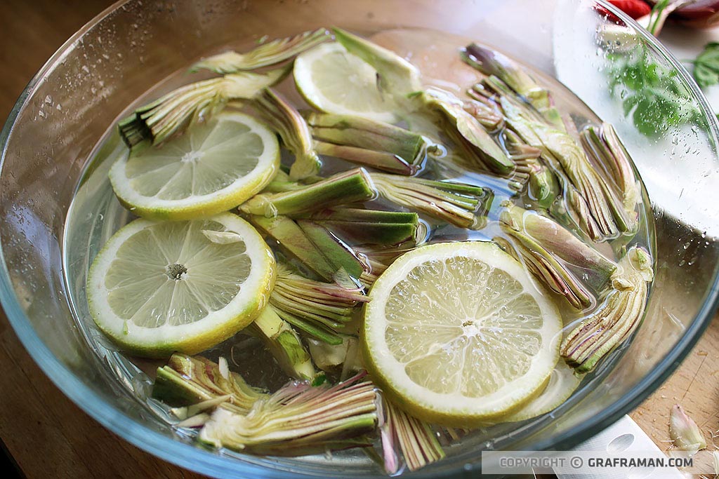 Scialatielli con carciofi e gamberoni