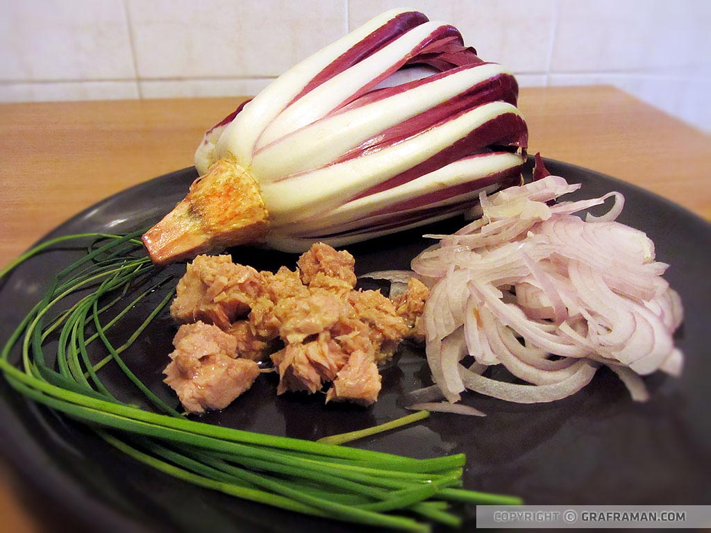 Troccoli con radicchio e tonno