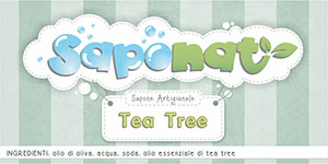 Etichetta adesiva sapone al tea tree oil