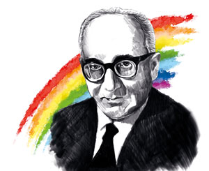 Ritratto di Aldo Capitini reallizato per la copertina del libro Aldo Capitini. La bellezza della luce