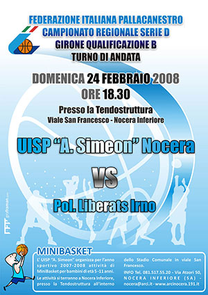 Locandina incontro basket