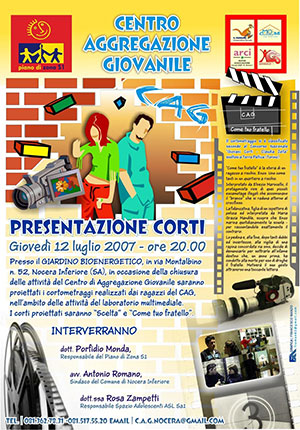 Locandina proiezione cortometraggio
