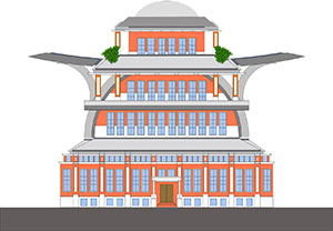 Schizzo progetto edificio