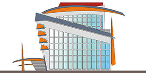Schizzo progetto edificio