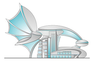 Schizzo progetto edificio