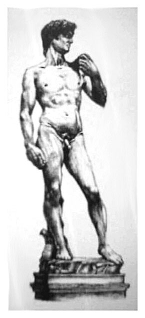 Matita, riproduzione scultura David