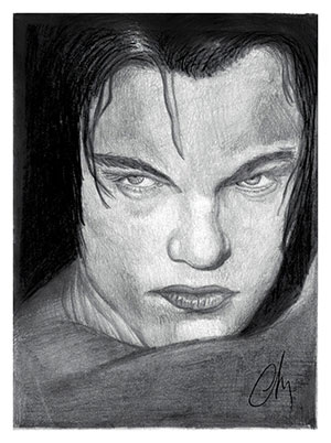 Matita, ritratto di Leonardo Di Caprio
