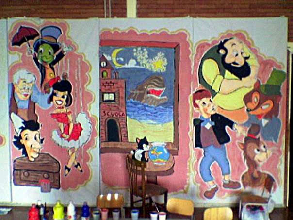 Tempera, scenografia spettacolo su Pinocchio