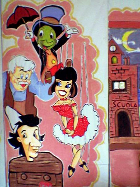 Tempera, scenografia spettacolo su Pinocchio