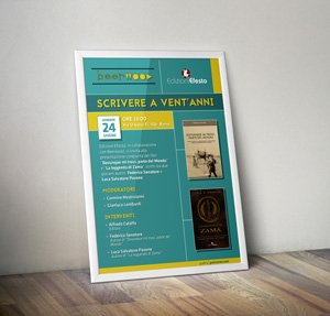Locandina presentazione "Scrivere a vent'anni"