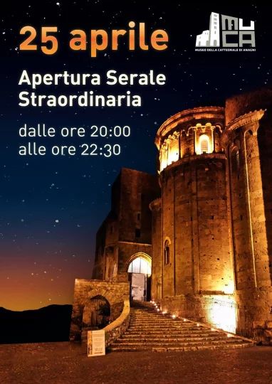 Locandina per la stampa dell'apertura straordinaria della Cattedrale di Anagni
