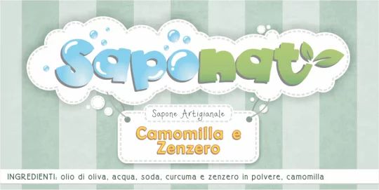 Etichetta adesiva sapone alla camomilla e zenzero
