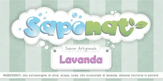 Etichetta adesiva sapone alla lavanda
