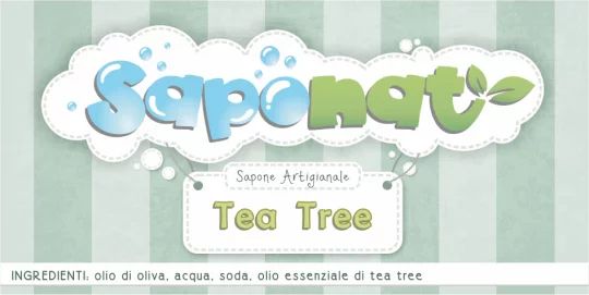 Etichetta adesiva sapone al tea tree oil
