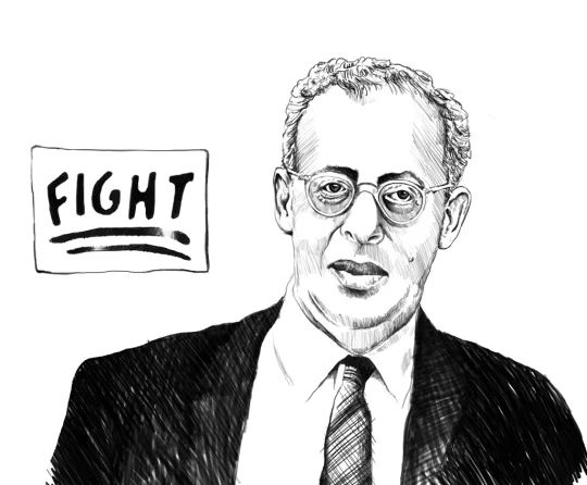 Ritratto di Saul Alinksy realizzato per la copertina del libro Saul Alinsky. Rivoluzionario Democratico
