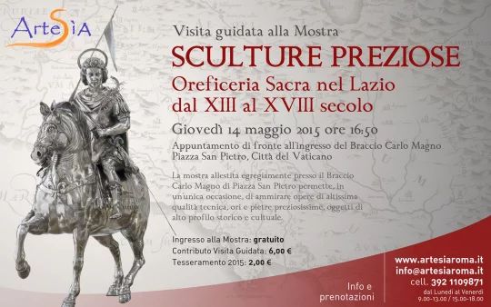 Locandina web visita guidata alla mostra Sculture Preziose