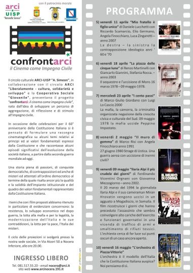 Locandina I Edizione del progetto Confrontarci
