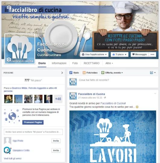 La cover della pagina Facebook
