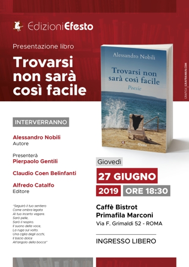 Locandina evento di presentazione libro
