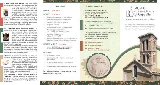 Brochure 4 ante, FRONTE
