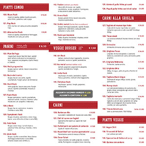 Interno del MENU FOOD