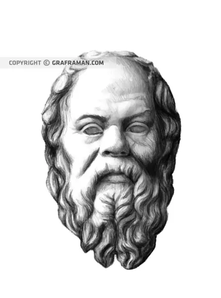 Illustrazione per la copertina del libro L'incarico. La dottrina segreta di Socrate