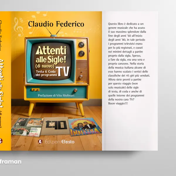 Copertina e bandella della seconda edizione del libro "Attenti alle Sigle! (di nuovo)", con il dorso, il fronte fotorealistico e la sinossi sul risvolto - Graframan