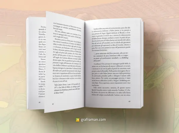 Mockup interno del libro