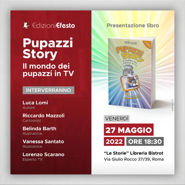 Locandina evento di presentazione libro