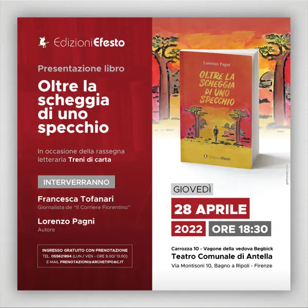 Locandina evento di presentazione libro