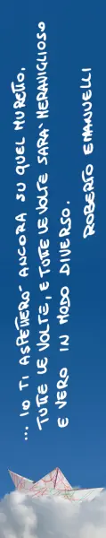 Segnalibro "Davanti agli occhi", citazione "Io ti aspetterò ancora su quel muretto..." - Graframan