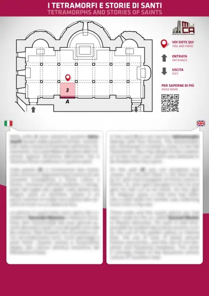Pannello bilingue sui Tetramorfi
