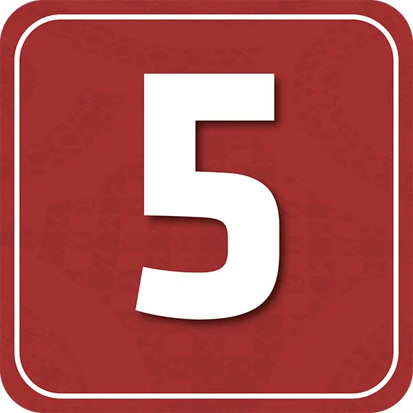 Pannello numerico "5" del percorso museale - Graframan