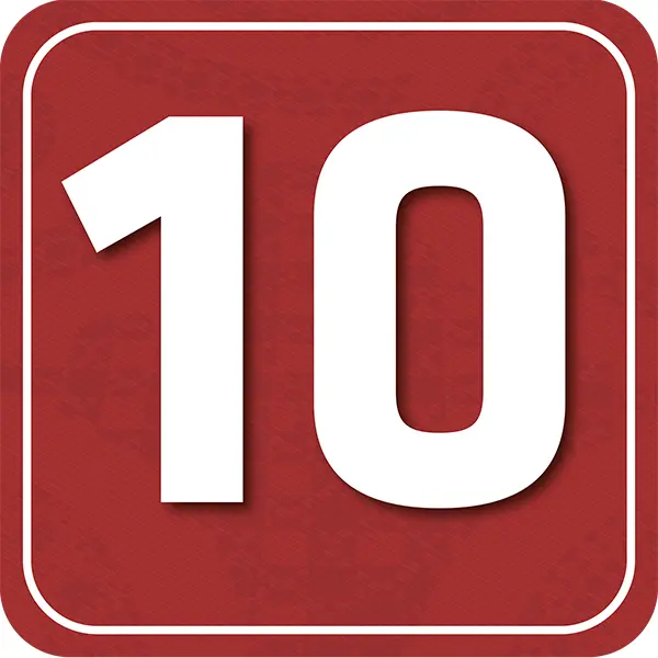 Pannello numerico "10" del percorso museale - Graframan