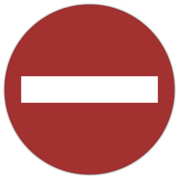 Icona di divieto d'ingresso a forma di cerchio rosso - Graframan