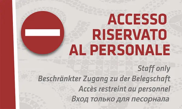 Pannello multilingue "Accesso riservato al personale" - Graframan